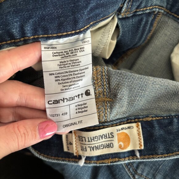 Carhartt Original Fit Blaire Jean size 4 - Picture 3 of 3